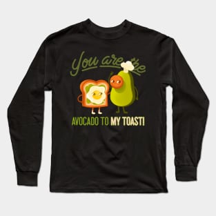 Avocado Toast Cool Avocado Couple Bread Chef Breakfast Long Sleeve T-Shirt